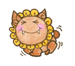 Mr. Okinawan lion dog & Mr. bitter gourd sticker #554093