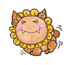 Mr. Okinawan lion dog & Mr. bitter gourd sticker #554093