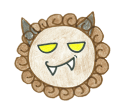 Mr. Okinawan lion dog & Mr. bitter gourd sticker #554108