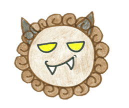 Mr. Okinawan lion dog & Mr. bitter gourd sticker #554108