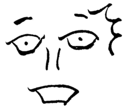 Sticker of expression (hand-painted) sticker #554277