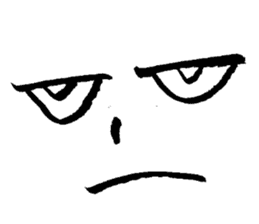 Sticker of expression (hand-painted) sticker #554279