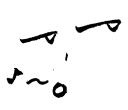 Sticker of expression (hand-painted) sticker #554280