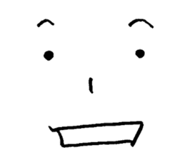 Sticker of expression (hand-painted) sticker #554281