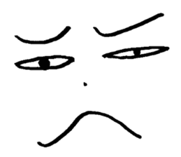 Sticker of expression (hand-painted) sticker #554282