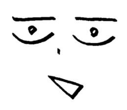 Sticker of expression (hand-painted) sticker #554284