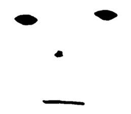 Sticker of expression (hand-painted) sticker #554286