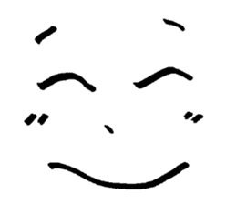 Sticker of expression (hand-painted) sticker #554287