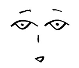 Sticker of expression (hand-painted) sticker #554289