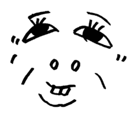 Sticker of expression (hand-painted) sticker #554291