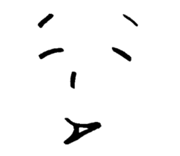 Sticker of expression (hand-painted) sticker #554292