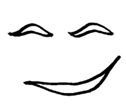 Sticker of expression (hand-painted) sticker #554294