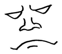 Sticker of expression (hand-painted) sticker #554296