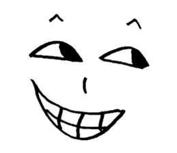 Sticker of expression (hand-painted) sticker #554297