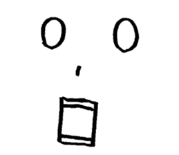 Sticker of expression (hand-painted) sticker #554300