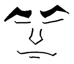 Sticker of expression (hand-painted) sticker #554301