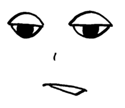 Sticker of expression (hand-painted) sticker #554302