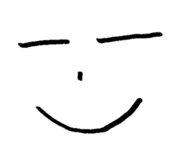 Sticker of expression (hand-painted) sticker #554303