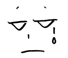 Sticker of expression (hand-painted) sticker #554306