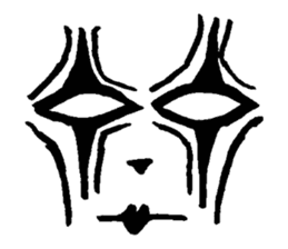 Sticker of expression (hand-painted) sticker #554307