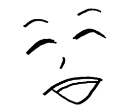 Sticker of expression (hand-painted) sticker #554308