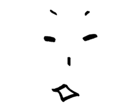 Sticker of expression (hand-painted) sticker #554309