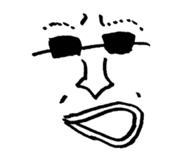 Sticker of expression (hand-painted) sticker #554310