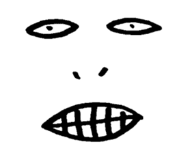 Sticker of expression (hand-painted) sticker #554311