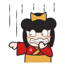 Kimi, kawaii kokeshi japanese doll sticker #554396