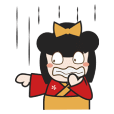 Kimi, kawaii kokeshi japanese doll sticker #554396