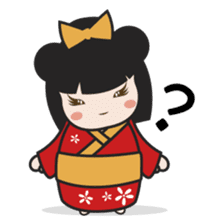 Kimi, kawaii kokeshi japanese doll sticker #554397