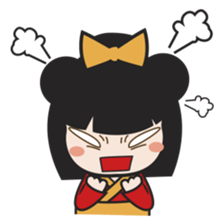 Kimi, kawaii kokeshi japanese doll sticker #554399