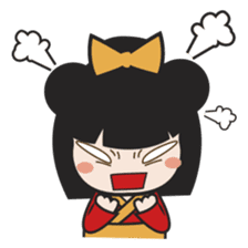 Kimi, kawaii kokeshi japanese doll sticker #554399