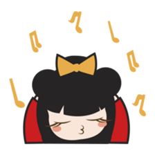 Kimi, kawaii kokeshi japanese doll sticker #554403