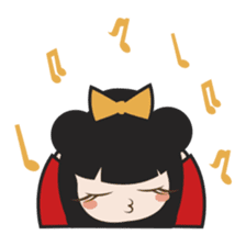 Kimi, kawaii kokeshi japanese doll sticker #554403