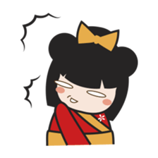 Kimi, kawaii kokeshi japanese doll sticker #554404