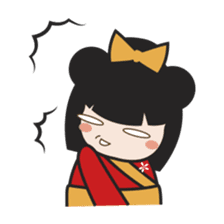 Kimi, kawaii kokeshi japanese doll sticker #554404