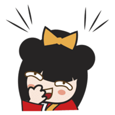 Kimi, kawaii kokeshi japanese doll sticker #554409