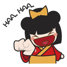 Kimi, kawaii kokeshi japanese doll sticker #554410