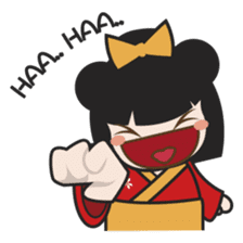 Kimi, kawaii kokeshi japanese doll sticker #554410