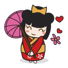 Kimi, kawaii kokeshi japanese doll sticker #554412