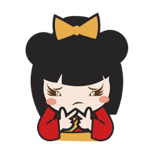 Kimi, kawaii kokeshi japanese doll sticker #554413