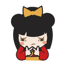 Kimi, kawaii kokeshi japanese doll sticker #554413