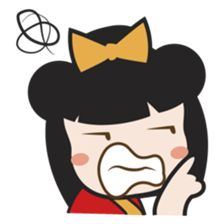 Kimi, kawaii kokeshi japanese doll sticker #554415