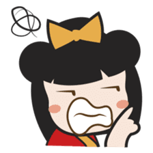 Kimi, kawaii kokeshi japanese doll sticker #554415