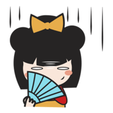 Kimi, kawaii kokeshi japanese doll sticker #554416