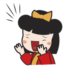 Kimi, kawaii kokeshi japanese doll sticker #554417