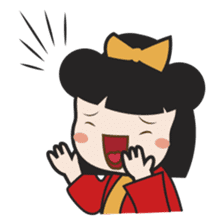 Kimi, kawaii kokeshi japanese doll sticker #554417