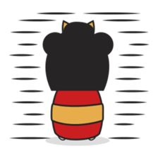 Kimi, kawaii kokeshi japanese doll sticker #554421