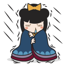 Kimi, kawaii kokeshi japanese doll sticker #554425